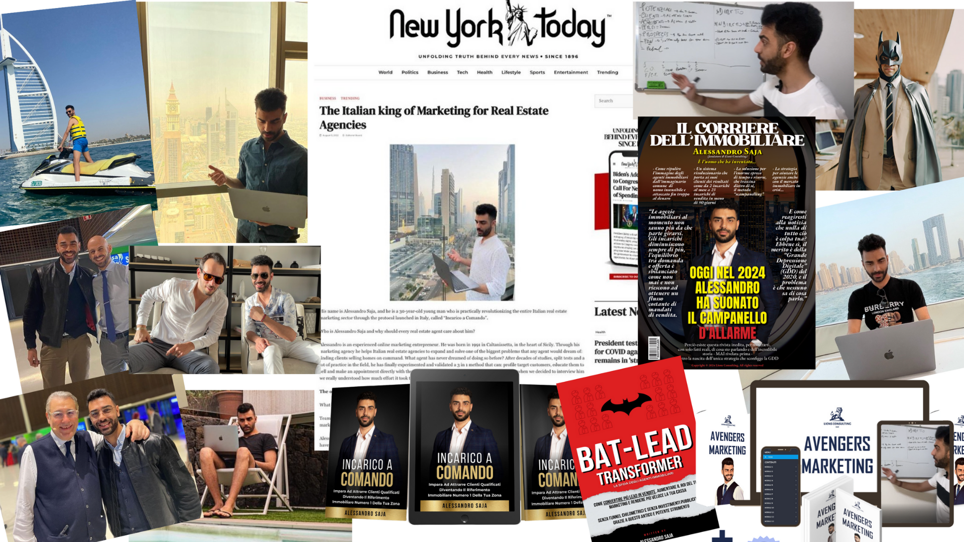 Alessandro Saja press collage